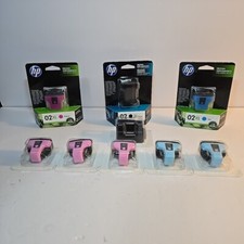 Genuine HP 02 CMK LC LM Photo  Ink Cartridges EXPIRED 2018 Lot Of 9 picture