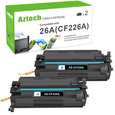 Aztech 26A CF226A Toner Cartridge 2 Standard Yield, Black 2 Pack picture