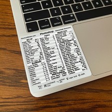 Adobe Photoshop Quick Reference Guide Shortcut No-residue Vinyl Sticker Mac/PC picture