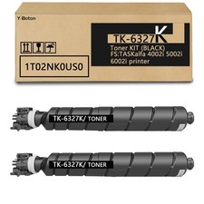 High Yield TK6327 TK-6327 TK-6327K Black Toner Cartridge with Chip (2-Pack) picture