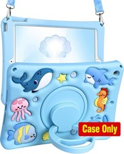 Cute Kawaii 3D Ocean Design Case for 10.2 Inch iPad 7th/8th/9th Gen with Stand picture