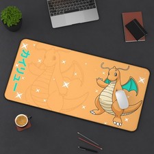 Dragonite Pokemon Japanese Desk Mat Mouse Pad, Long Desk Mats, Anime Game picture