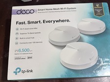 TP- Link Deco M9 Plus AC2200 Smart Home Mesh Wi-fi System 3 Pack CIB picture