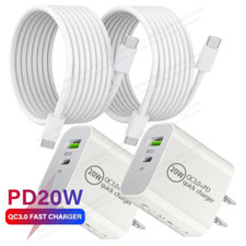 For iPhone 15 16 Android 20W USB C Fast Charger Block Type C Cable Power Adapter picture