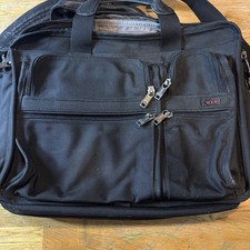 TUMI Alpha Briefcase, Laptop Case, Travel Case, Expandable  26031D4 black nylon picture