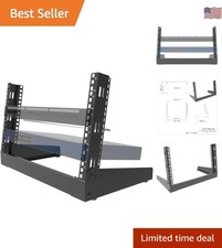 6U Desktop Network Rack 19 inches Small Open Frame Rack 2 Post Free-Standing ... picture