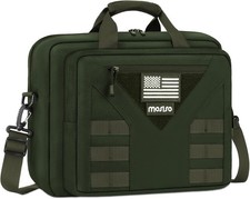 15.6 inch Tactical Laptop Bag for Men, 15-16 inch Messenger Bag, Army Green picture