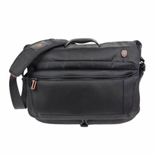 T Tech By Tumi Messenger Crossbody Shoulder Bag 5616D Black With Orange Lining picture