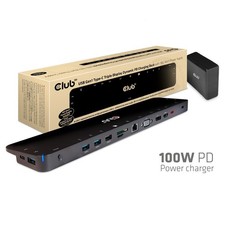 CSV-1564W100 Club 3D Docking Station USB-C 3.2 Gen 1 VGA, HDMI, DP ~D~ picture