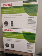 Staples Brand 2PK CE255X  and CE255XJ Toner Cartridge For HP LaserJet Pro picture