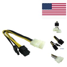 Versatile 3-Pack 8 Pin/6 Pin GPU Power Adapter - 9-Inch Braided Design picture