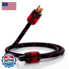 Monosaudio 12AWG HiFi Audio Power Cable Pure Copper 125V 15A Braided Power picture