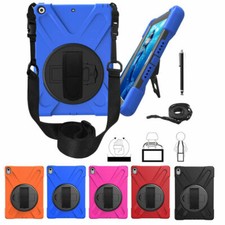 Hybrid Rugged Hard With Strap Tough Rotating Case Cover For iPad 2 3 4 iPad 5 6 picture