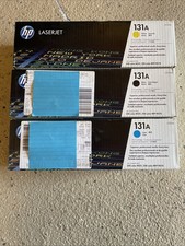 Lot 3 - Hp Laserjet 131a Black, Cyan And Yellow, Expired Ink picture