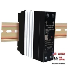 Din Rail Solid State Relay with Heat Sink - DC to AC (3-32V DC DC to AC 40A picture