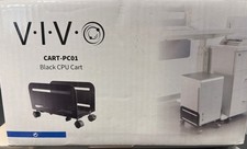 VIVO Black Computer Large Desktop ATX Case, CPU Rolling Stand, Adjustable Cart picture