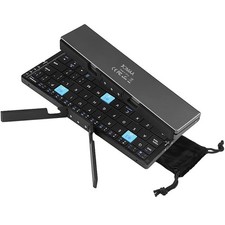 Mini Bluetooth Foldable Keyboard Silent, Rechargeable, Aluminum Alloy Housing... picture