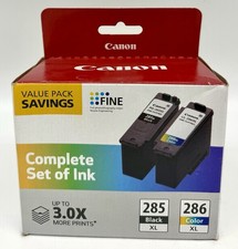 Genuine Canon 285XL Black / 286XL Color Ink OEM Cartridges Factory Sealed NEW picture