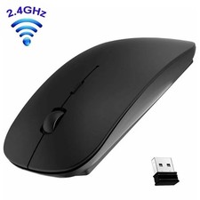 2.4GHz USB Wireless Optical Mouse for MacBook, Air Pro ,PC - Silver picture