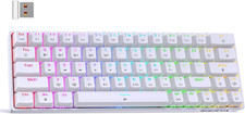 DK63 60% Wireless Mechanical Keyboard with RGB Backlight - White picture