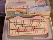 Yunzii C75 Mechanical Keyboard 75% Layout Hot Swap Gasket Mount RGB Pink Cat picture