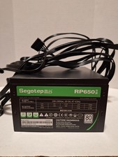 (POWER CABLE INCLUDED) Non Modular, Segotep RP650 Power Supply 80 Plus PSU. picture