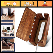Large Cable Management Box - Wood Wire Organizer & Power Strip Cord Hider, Tidy picture