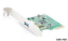 Single Port USB 3.0 SuperSpeed 5Gbps PCI Express Controller Card, USB3-PE01 picture