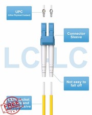 Foboiu LC to LC OS2 Fiber Patch Cable 0.5m 5 Pack Duplex Yellow picture
