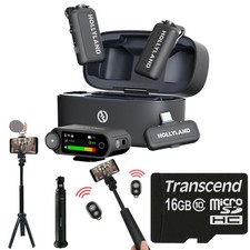 Hollyland LARK MAX 2 Wireless Mic Cameras & Mobile + 16GB MicroSD & 13