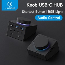 Hagibis USB-C Hub Knob Volume Control RGB Light 2.5G RJ45 4K HDMI Dock picture