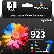 TOKYOINK 923 923e 923XL Ink Cartridges 4 Pack for HP 8135e No Chip picture