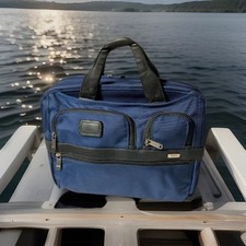TUMI Alpha 3 Expandable Organizer Laptop Brief Navy picture