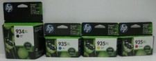 Set 4 NEW Genuine Sealed HP 934XL Black 935XL Color Ink Cartridges 2016-2017 picture