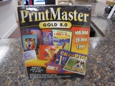 Vintage PrintMaster Gold 8.0 Install/Program & Art CD's - New Sealed picture