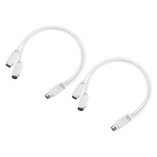 2Pcs PS/2 Adapter Y Cable MDIN6 1.08FT PS/2 to Dual Female Converter Connecto... picture