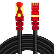 Yeung Qee Outdoor CAT 7 Ethernet Cable 100 ft, CAT7 ethernet 100ft/30m, black picture