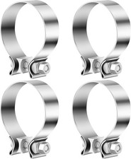 4 Pcs 2.5 Inch Muffler Clamp Stainless Steel for Pipes and System Repair picture
