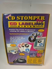 CD Stomper Pro CD DVD Label Maker Applicator Printer Kit Software Vintage - New picture