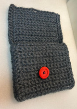 Handmade Crochet Kindle or eReader Cover - Thick Machine Wash-Big Button Closure picture