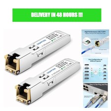 10G SFP+ to RJ45 Copper Transceiver 2-Pack QSFPTEK CAT6A CAT7 picture