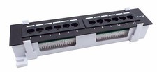CNAweb 12 Port Vertical Cat5e 110 RJ45 Network Patch Panel 568A 568B w/Bracket picture