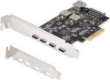 StarTech 5-Port USB PCIe Card 4x USB-C 1x USB-A 10Gbps PCI Express Controller picture