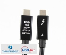 USB4 Type-C to Type-C Male Cable Thunderbolt Black Ltd Lifetime Warranty picture