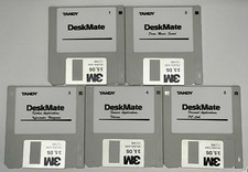 Tandy 1000 RL Boot system and Deskmate Disks / 3.5 Floppies    picture
