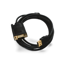 6ft USB A to DB9 Male Serial Port Adapter Prolific GT Chipset - Black picture