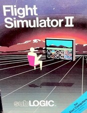 Flight Simulator II subLOGIC for ATARI computer - complete SET box manual 2 disk picture