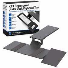 KT1 Ergonomic Keyboard Tray Under Desk, Under Desk Slide Out Tray picture