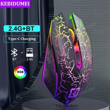 2.4GHz Wireless Optical Mouse USB Rechargeable RGB Cordless Mice For PC Laptop picture