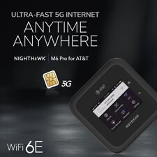 AT&T UNLIMITED Data Plan 5G+ SIM Wi-Fi 6 Hotspot Netgear Nighthawk M6 Pro MR6500 picture